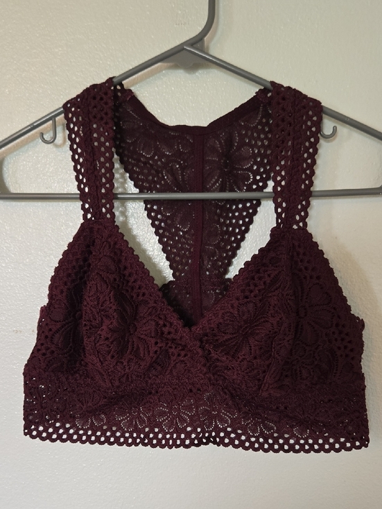 aerie Other - Aerie | Burgundy Lace Racerback Bralette Size Large